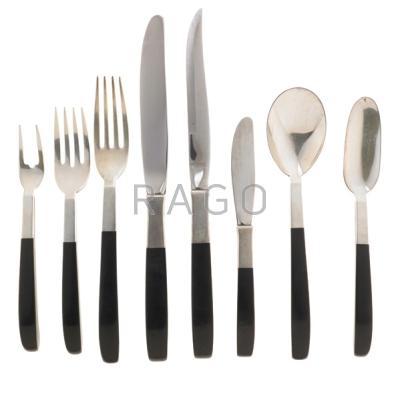 Appraisal: NORD BOWLEN - LUNT Contrast -piece flatware set Greenfield MA