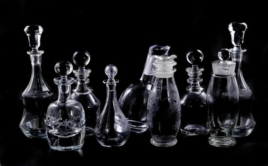 Appraisal: Crystal decanter collection Val St Lambert H Nambe H Krosno