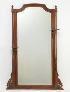 Appraisal: Renaissance Revival style pier mirror h Renaissance Revival style pier