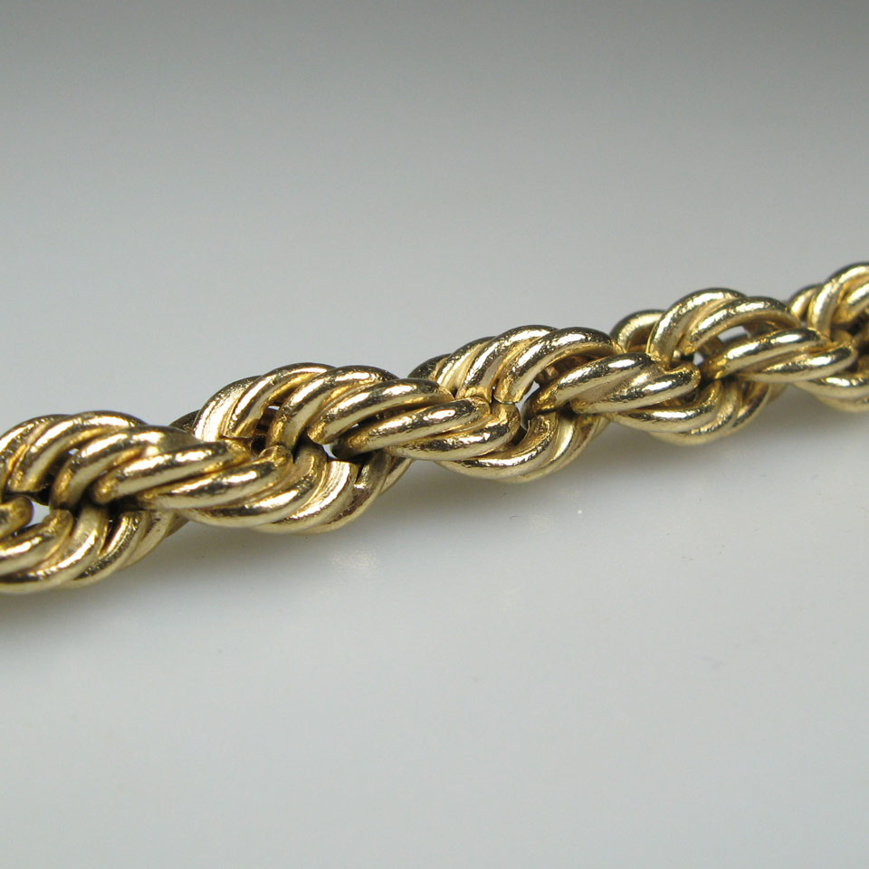 Appraisal: k Yellow Gold Rope Bracelet Length - cm