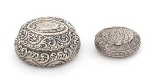 Appraisal: Two American Silver Pill Boxes comprising a Gorham Mfg Co