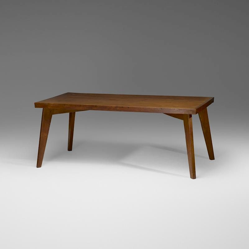 Appraisal: Pierre Jeanneret dining table from Chandigarh Pierre Jeanneret dining table