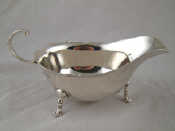 Appraisal: A silver sauce boat Birmingham wt g