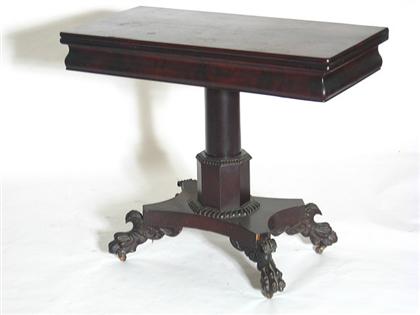 Appraisal: Classical mahogany card table philadelphia circa The rectangular top on