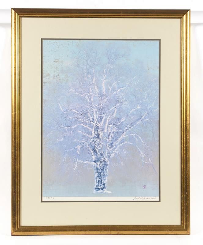 Appraisal: Joichi Hoshi Print Joichi Hoshi Print large dormant tree with