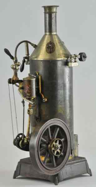 Appraisal: FALK VERTICAL STEAM ENGINE Germany tall example blued boiler cast