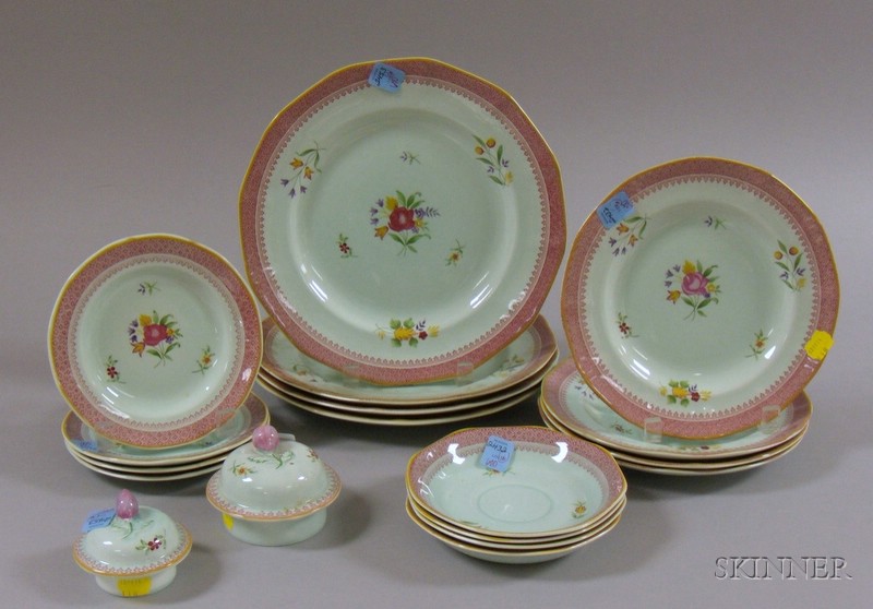 Appraisal: Sixteen-piece Adams Calyx Ware Partial Dinner Set four sets of