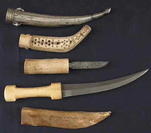 Appraisal: Greek bone handled dagger together with a Middle Eastern sheath