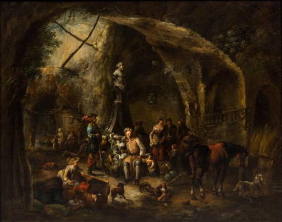 Appraisal: Sale Lot Johann Georg Trautmann German - Market in the