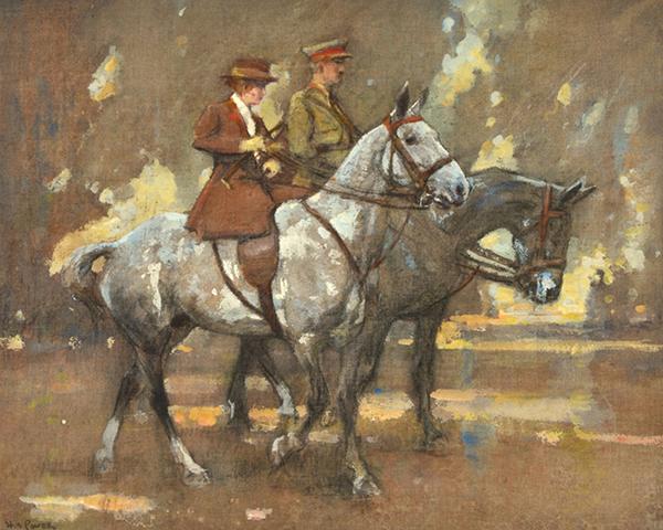 Appraisal: HAROLD SEPTIMUS POWER - Riding in the Park watercolour and