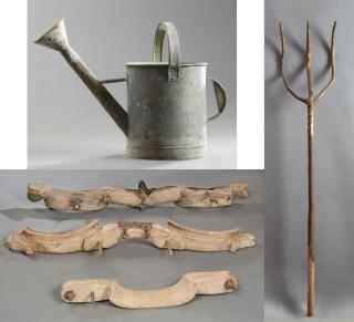 Appraisal: Group of Five French Provincial Farming Items t Group of