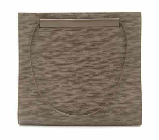 Appraisal: A Louis Vuitton Taupe Epi Leather Bag double handle magnetic