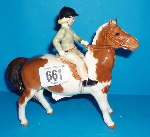 Appraisal: Girl On Skewbald Pony