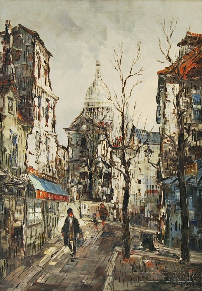 Appraisal: Christophe Charpides French - Montmartre View Signed C Charpides l