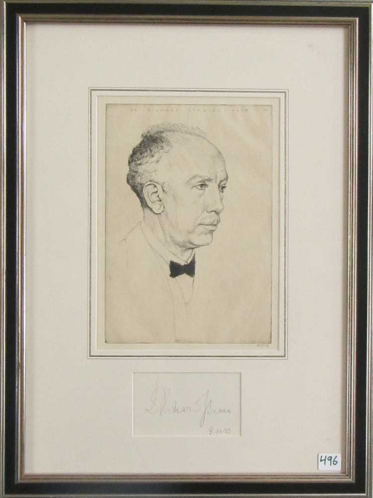 Appraisal: EMIL ORLIK ETCHING Czech Republic Germany - Dr Richard Strauss