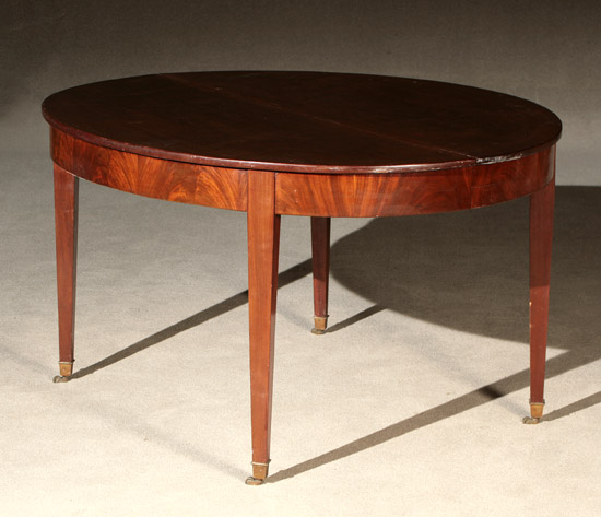 Appraisal: George III Style Mahogany Oval Extension Dining Table First Half