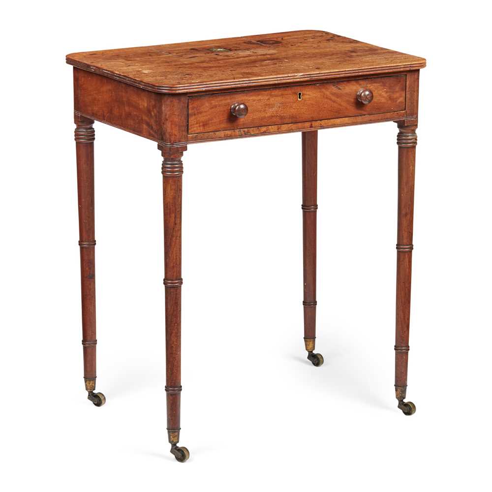 Appraisal: REGENCY MAHOGANY AND EBONY 'CHAMBER' TABLE ATTRIBUTED TO GILLOWS EARLY