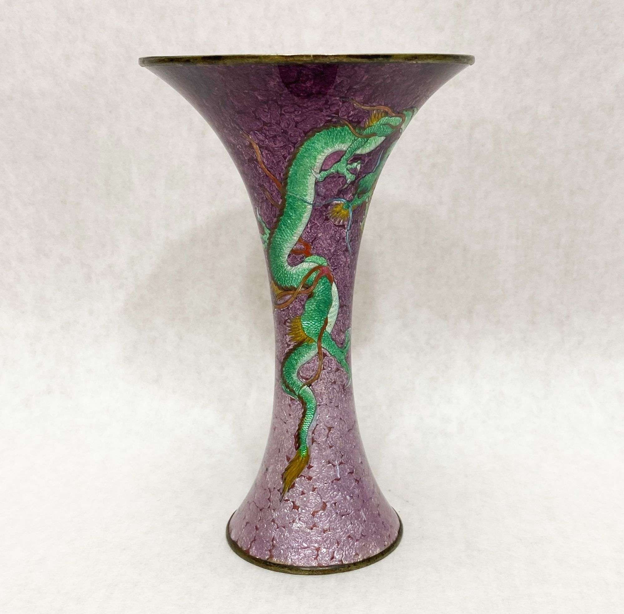 Appraisal: Japanese Meiji Period Ginbari Cloisonne Dragon Vase tall at widest