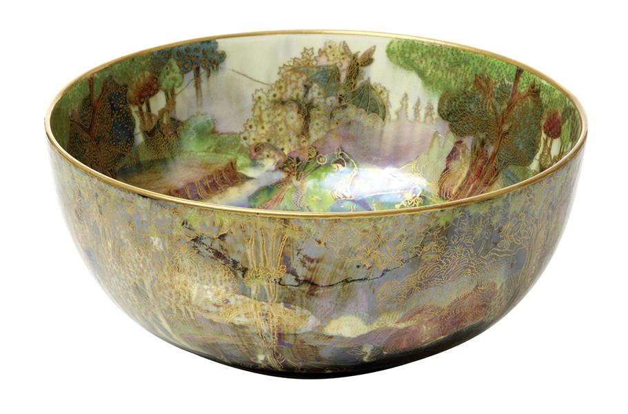 Appraisal: DAISY MAKEIG-JONES FOR WEDGWOOD FAIRYLAND LUSTRE BOWL CIRCA the exterior