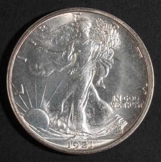 Appraisal: United States walking Liberty type silver half dollar -D MS-