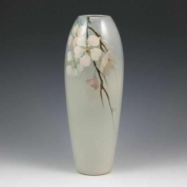 Appraisal: Weller Eocean vase with fine floral decoration by Levi J