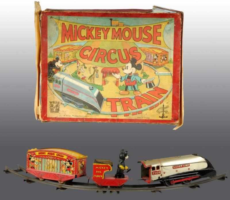 Appraisal: Wells Walt Disney Mickey Mouse Circus Train Toy Description English