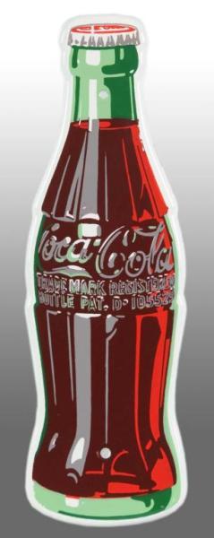 Appraisal: Porcelain Coca-Cola Die-Cut Bottle Sign Description s Very clean nice