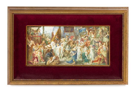 Appraisal: Sale Lot A Continental Miniature Painting th century depicting a