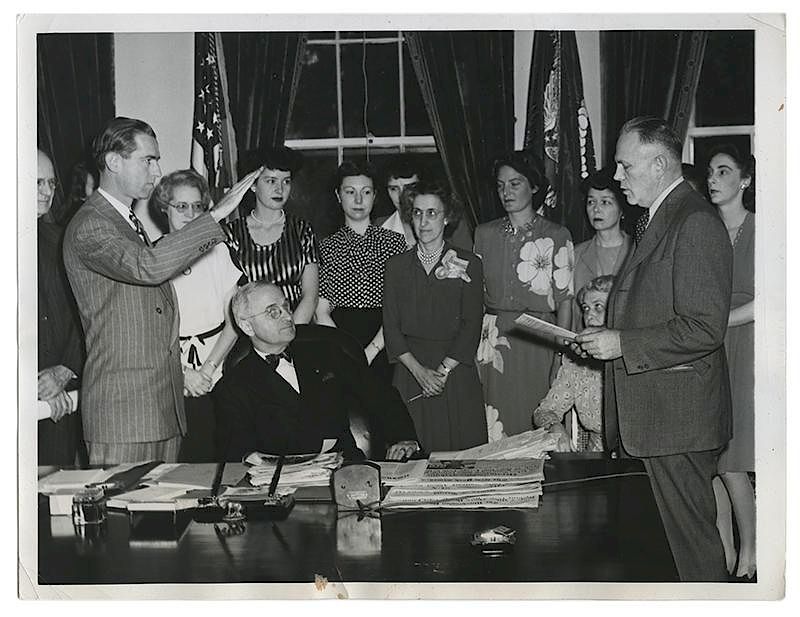 Appraisal: Original Photo of Matthew J Connelly being sworn in as