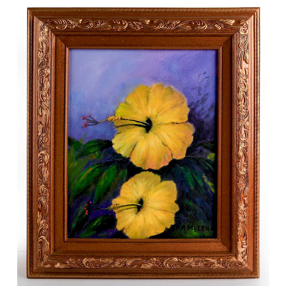 Appraisal: R A ROY MCLENDON FLORIDA HIGHWAYMEN FLORAL PAINTING Oil on