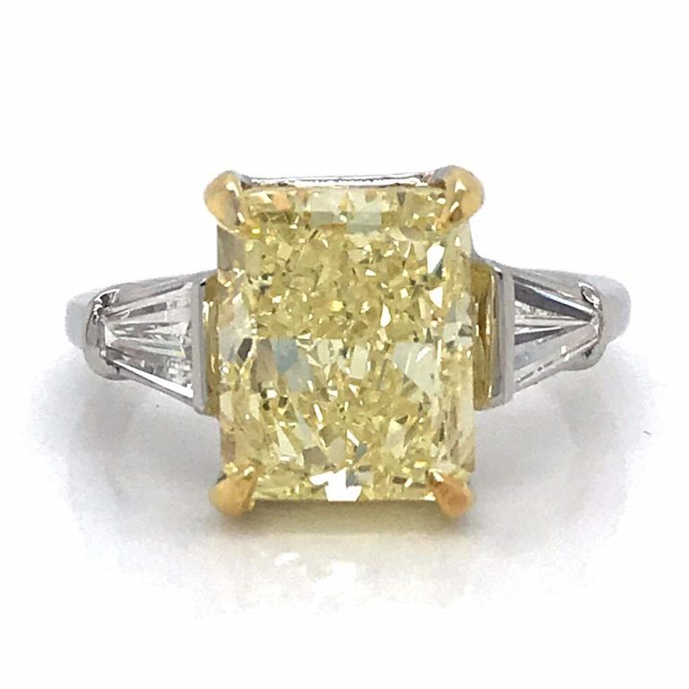 Appraisal: Ct GIA Certified Fancy Yellow Diamond Engagem Ct GIA Certified