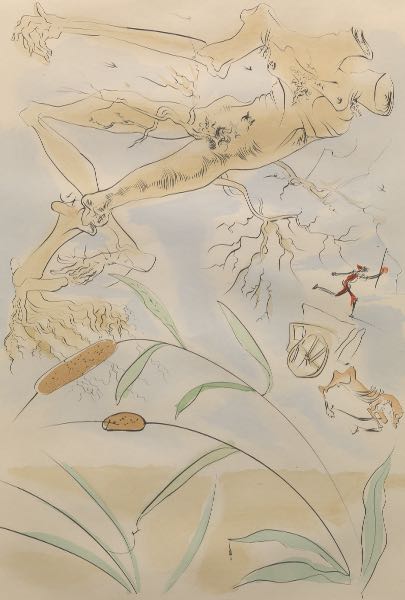 Appraisal: SALVADOR DALI SPANISH - x paper x image La Chene