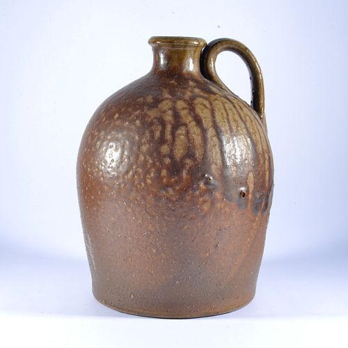 Appraisal: BILLY RAY HUSSEY SALT GLAZE JUGsigned on bottom numbered kiln