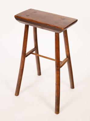 Appraisal: A late th Century tall country oak stool with thick