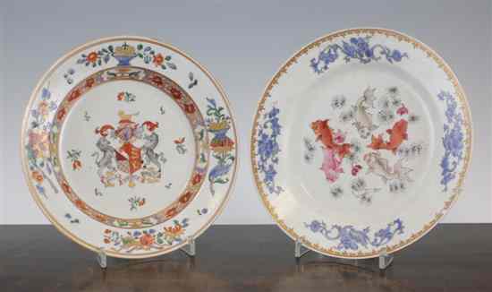 Appraisal: A set of six Samson armorial famille verte soup dishes