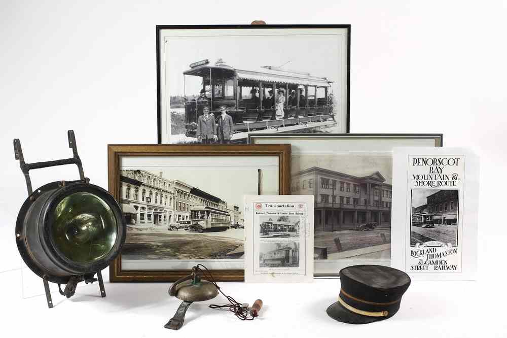 Appraisal: TROLLEY CAR MEMORABILIA - Rockland Thomaston Camden Street Railway Memorabilia