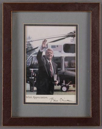 Appraisal: FIVE SIGNED PHOTOS AND LETTERS OF POLITICIANS Reagan Ronald typed