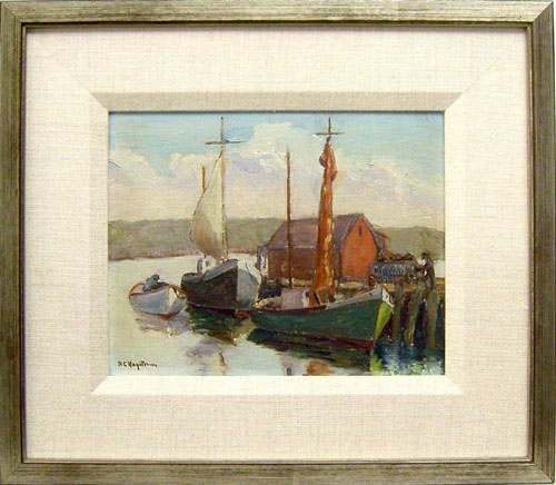 Appraisal: Ruth C Hagstrom American - oil on board harbor scene