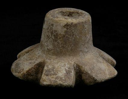 Appraisal: LURISTAN WHITE STONE MACE HEAD x in Provenance Property from