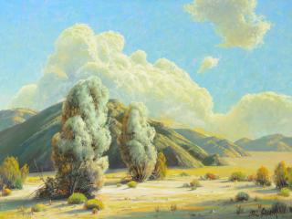 Appraisal: PAUL GRIMM - Sun-Kissed Smoke Trees oil on canvas x