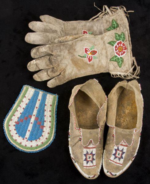 Appraisal: Pieces of Native American Beadwork the first a pair of