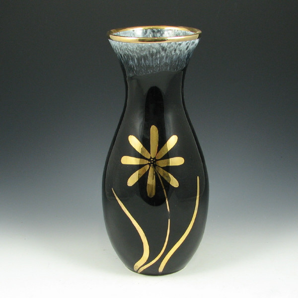 Appraisal: Hull Hand Decorated Vase w Gold - Mint Tall vase