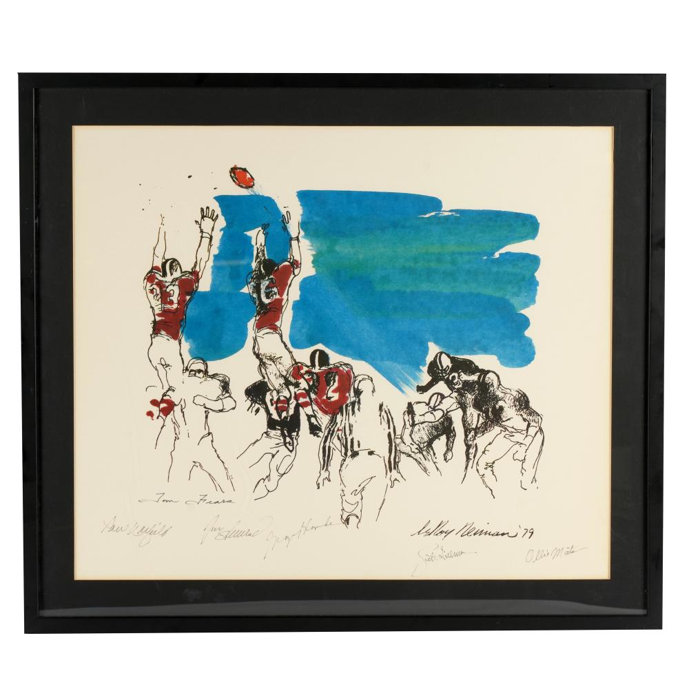 Appraisal: LEROY NEIMAN - NFL HALL OF FAME lithograph signed and