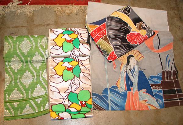 Appraisal: Four Japanese textiles Including two Children's Day banners one depicting