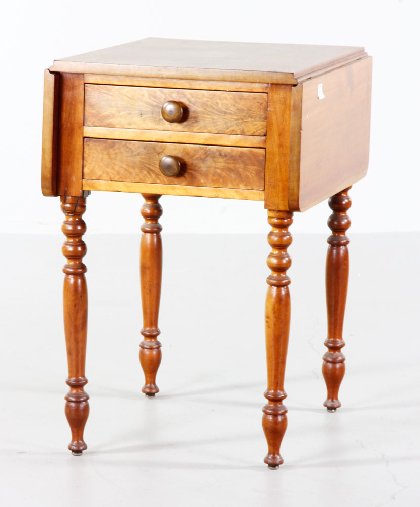 Appraisal: - th C Drop Leaf Maple Stand th century drop