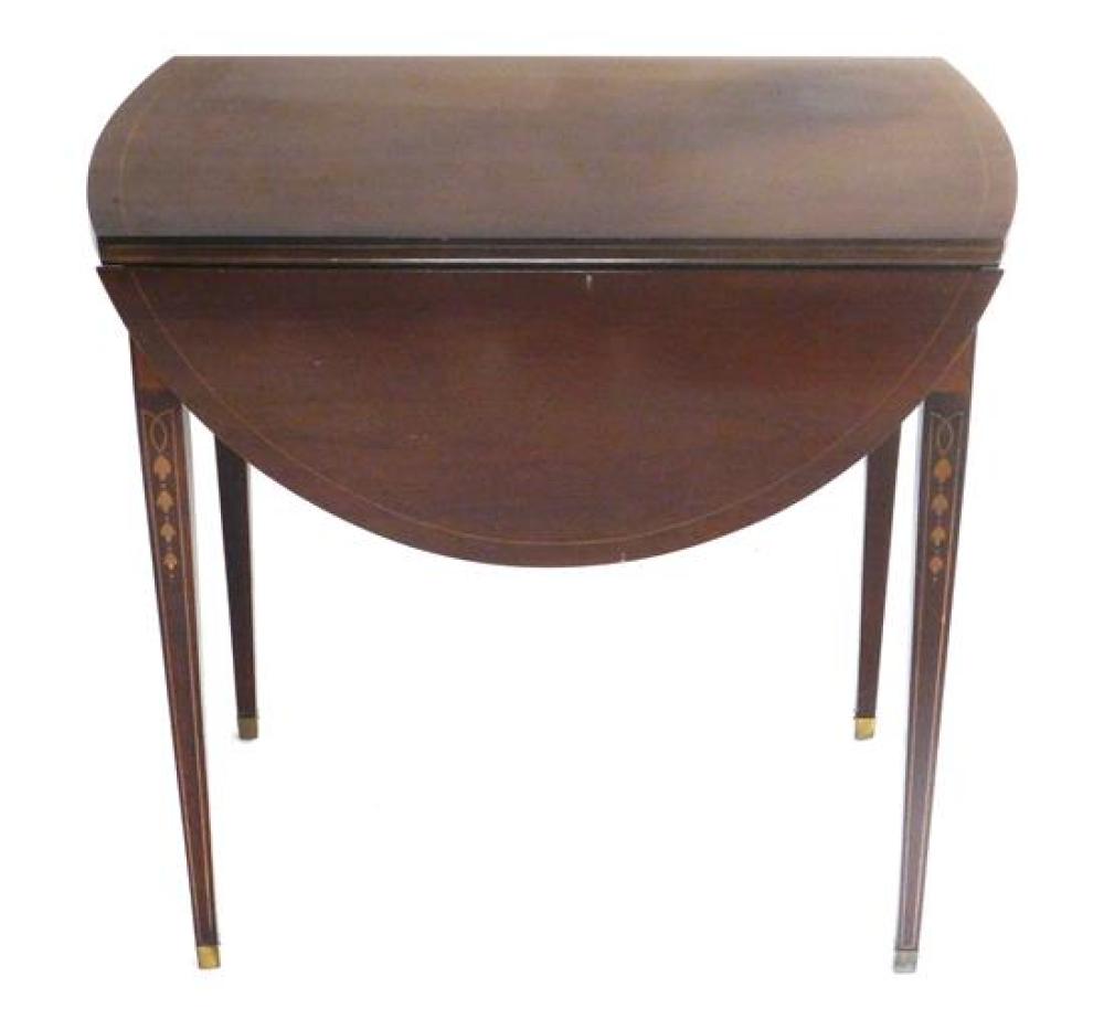 Appraisal: Pembroke table th C mahogany reproduction American Masterpiece collection by