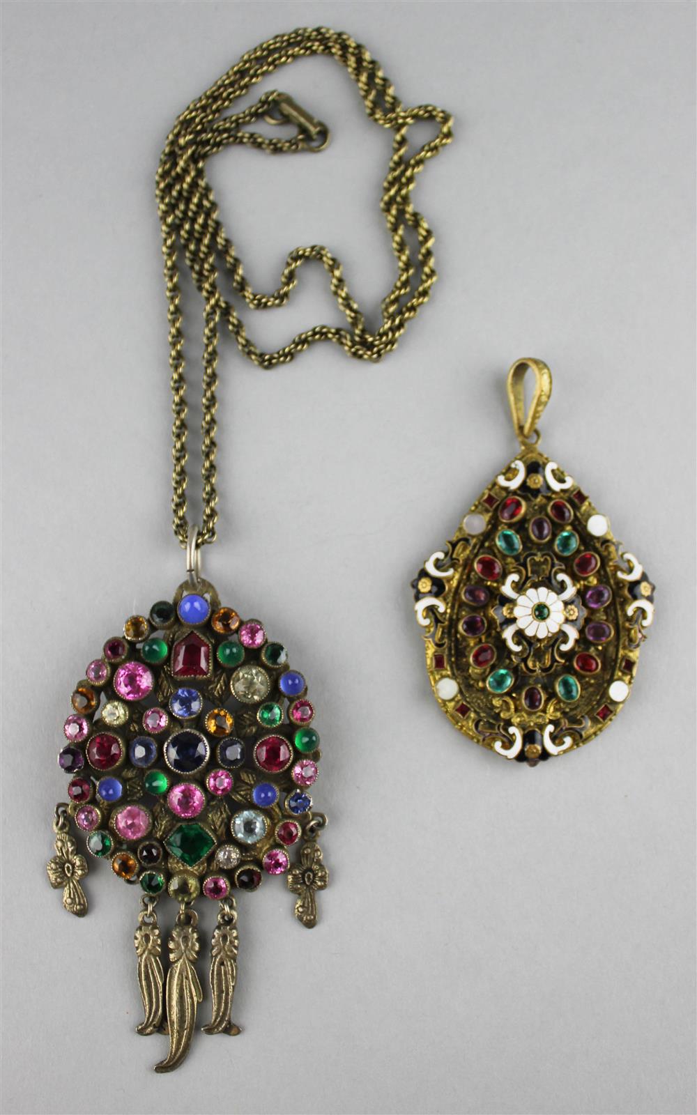 Appraisal: TWO PENDANTS HOBE WITH CHAIN TOGETHER WITH ANOTHER PENDANT both