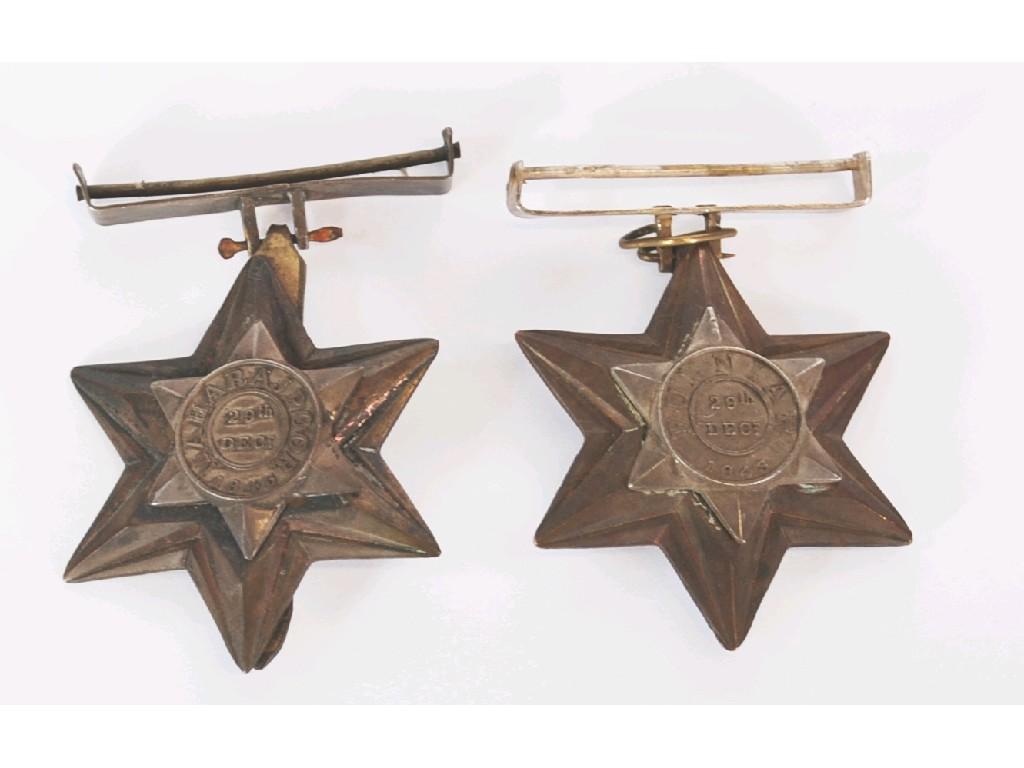 Appraisal: NINETEENTH CENTURY PUNNIAR STAR bronze six point star with central