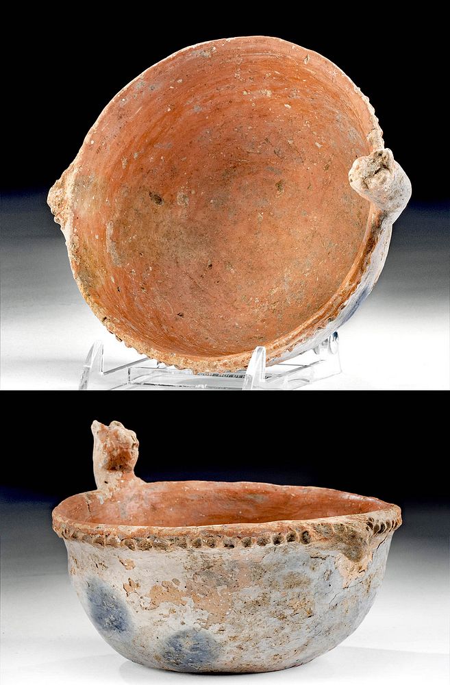 Appraisal: Mississippian Pottery Bowl Zoomorph TLd Native American Southeast or Midwest