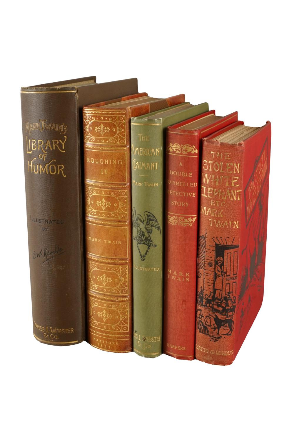 Appraisal: MARK TWAIN COLLECTION OF FIRST EDITIONScomprising Mark Twain's Library of